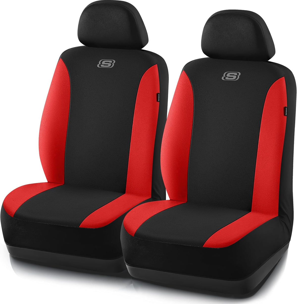 Skechers Seat Covers, Premium Breathable Polyester Car Seat Covers, Car Seat Covers Front Seats Airbag Compatible, Automotive Comfort for Most Cars, Vans, Trucks, SUVs (Two Front, Blue)