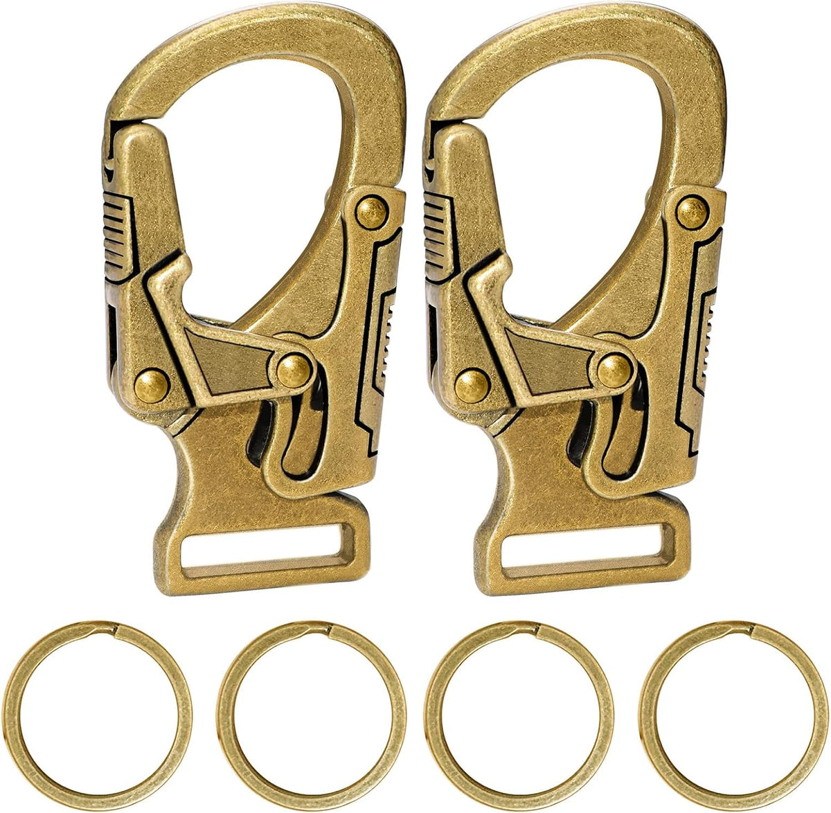 Ahiller Carabiner Clip, Dual Lock Keychain for Daily Use