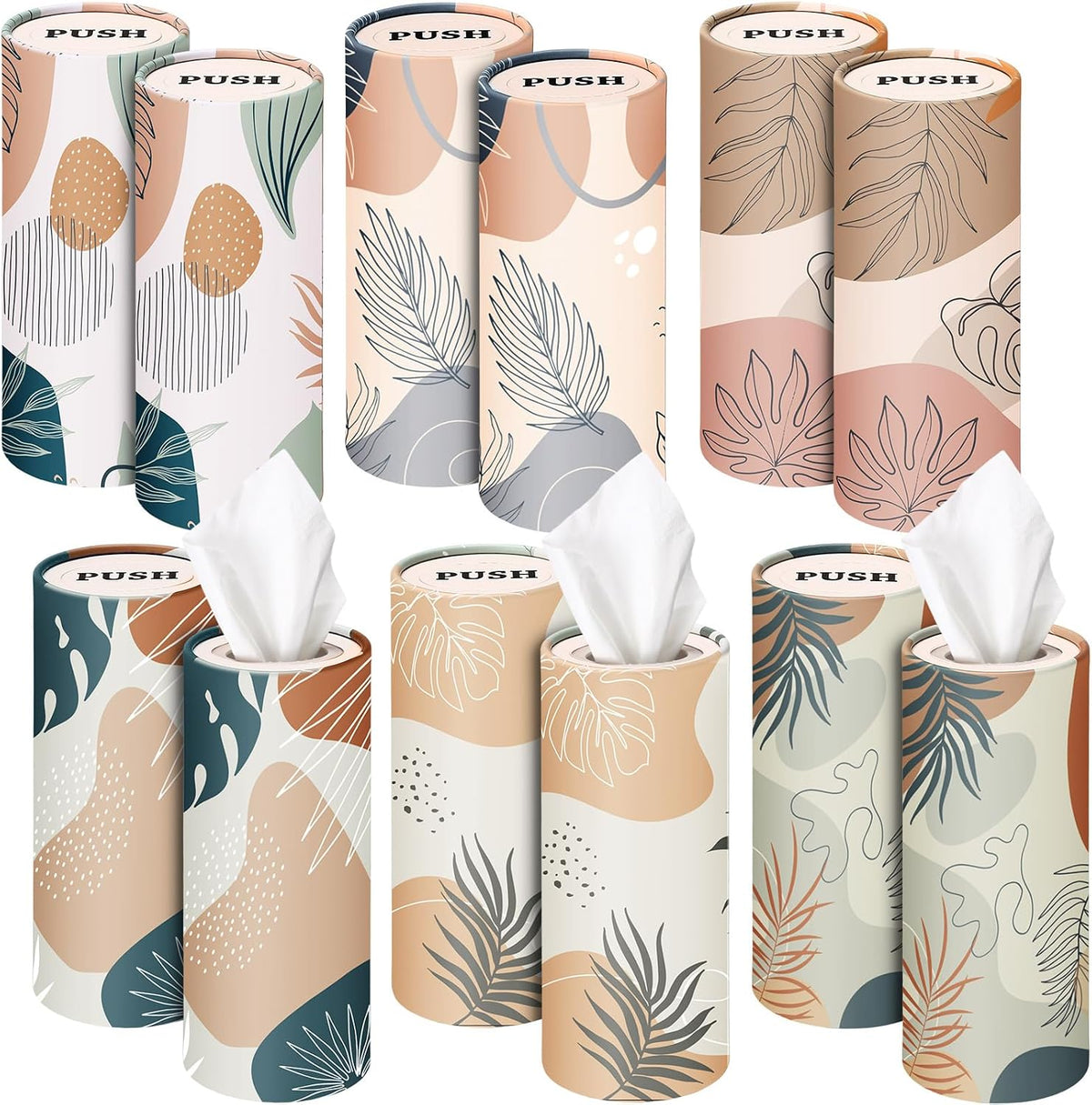 Outus 12 Pack Cylinder Car Tissue Holder, Floral Bible Verse