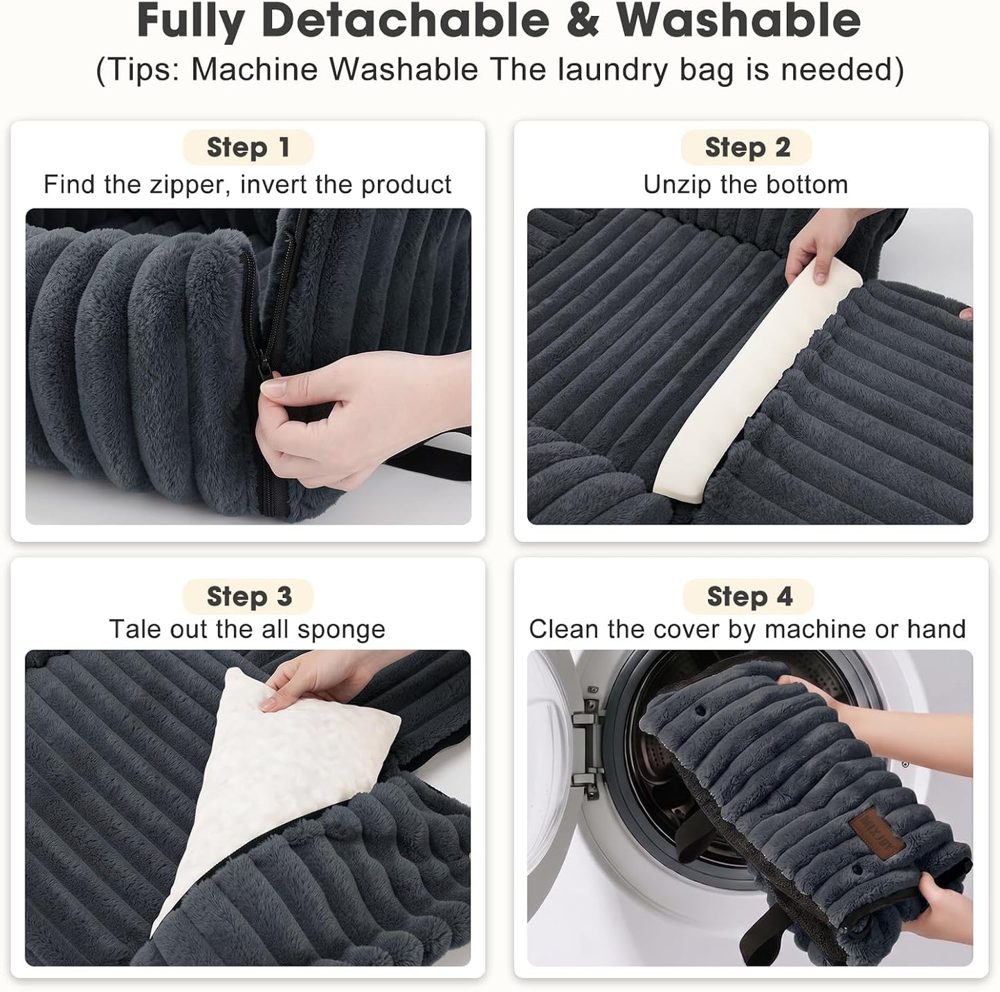 MIXJOY Dog Car Seat for Small/Medium Dogs up to 25 lbs, Multi-Functional Dog Carrier for Car with Detachable Washable Cover, Pet Travel Bed with Clip-On Safety Leash, Grey
