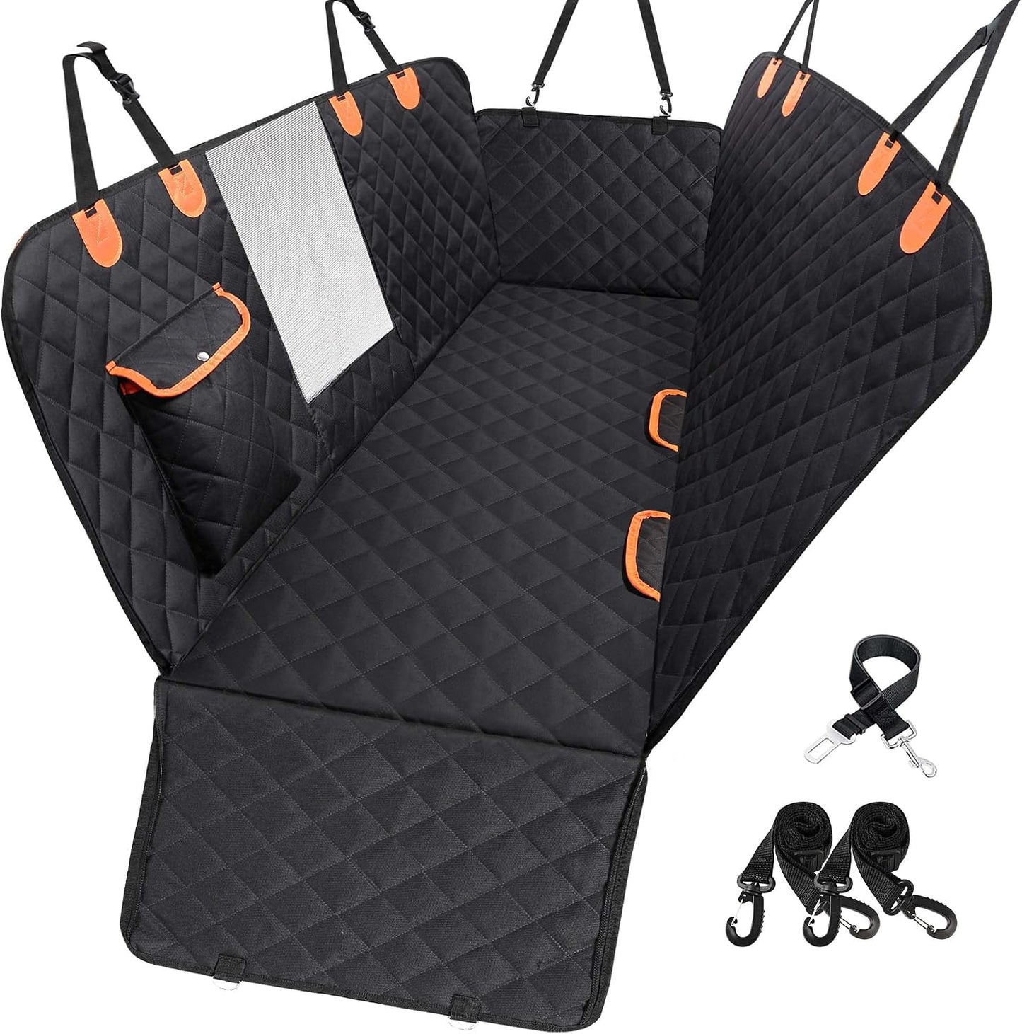 Dog Car Seat Cover for Back Seat Bench Cover, Compatible for Armrest 100% Waterproof & Nonslip Backseat Protector for Pet (Standard)