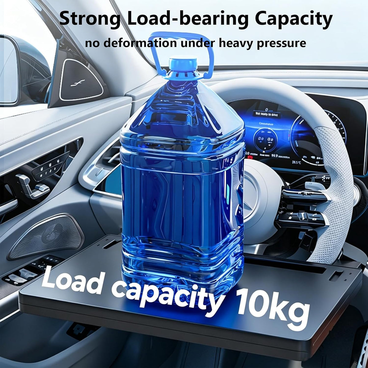 Steering Wheel Tray, 80% Extra-Large Telescoping Car Desk for Laptop, Multi-Functional Car Table for Eating & Working, Portable Car Desk, Compatible with Most Cars, SUVs, Trucks
