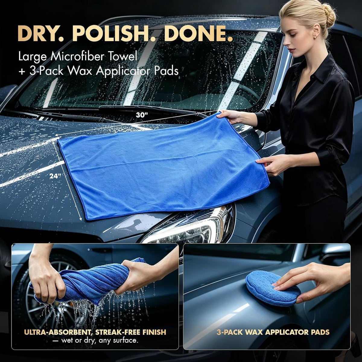 VCANENERGY 29PCS Car Cleaning Kit Interior Detailing for Men Women(Blue)