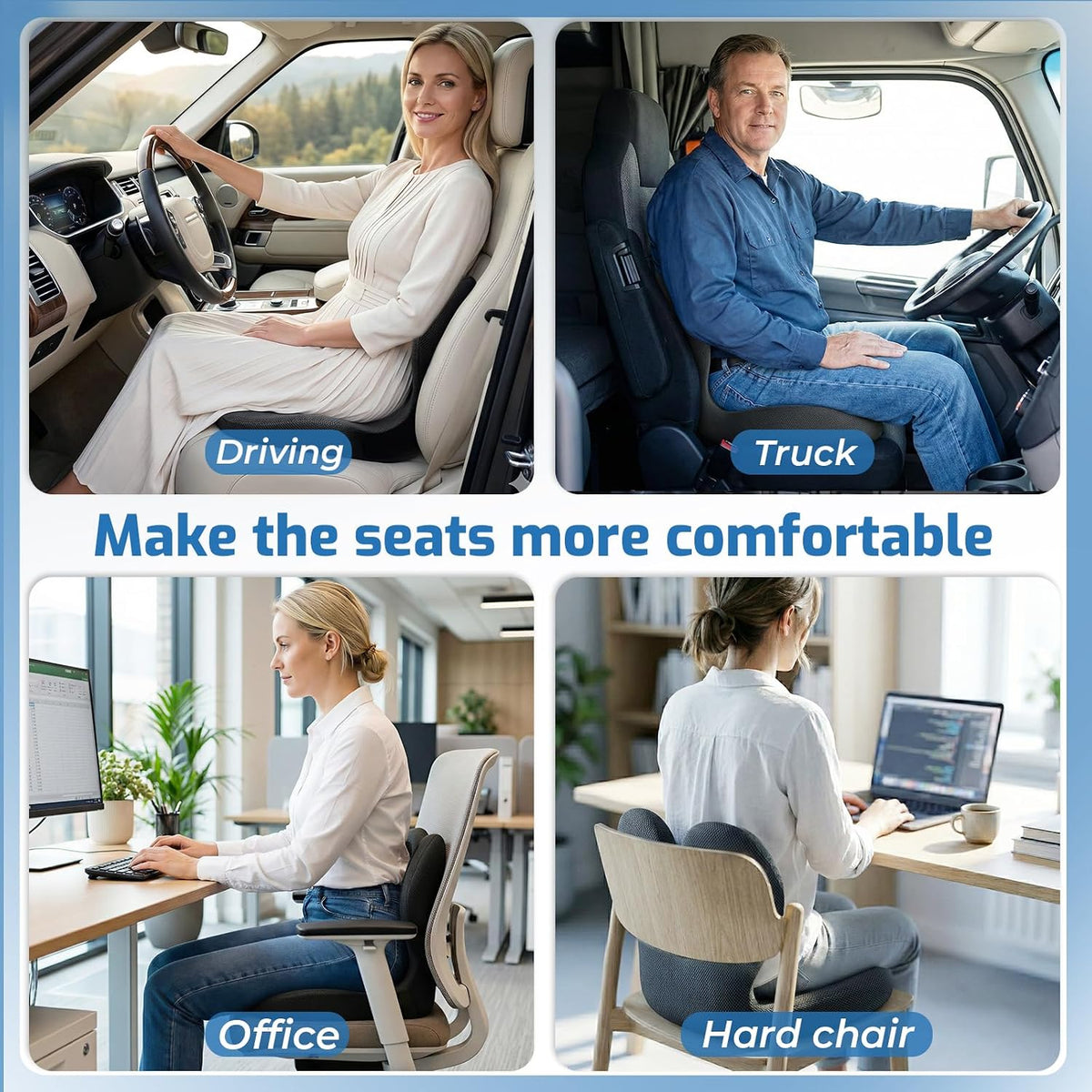 Seat Cushion with Lumbar Support Pillow,Ergonomic Chiar Cushion