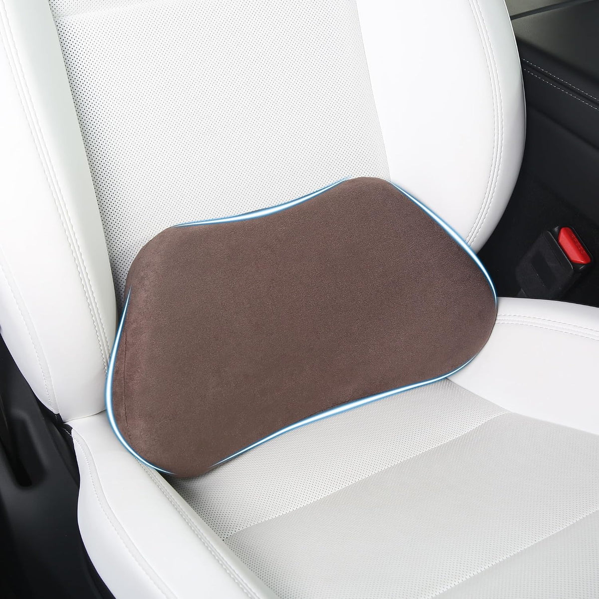 Lumbar Support Pillow for Car Lower Back Cushion, Gray, 2 Packs