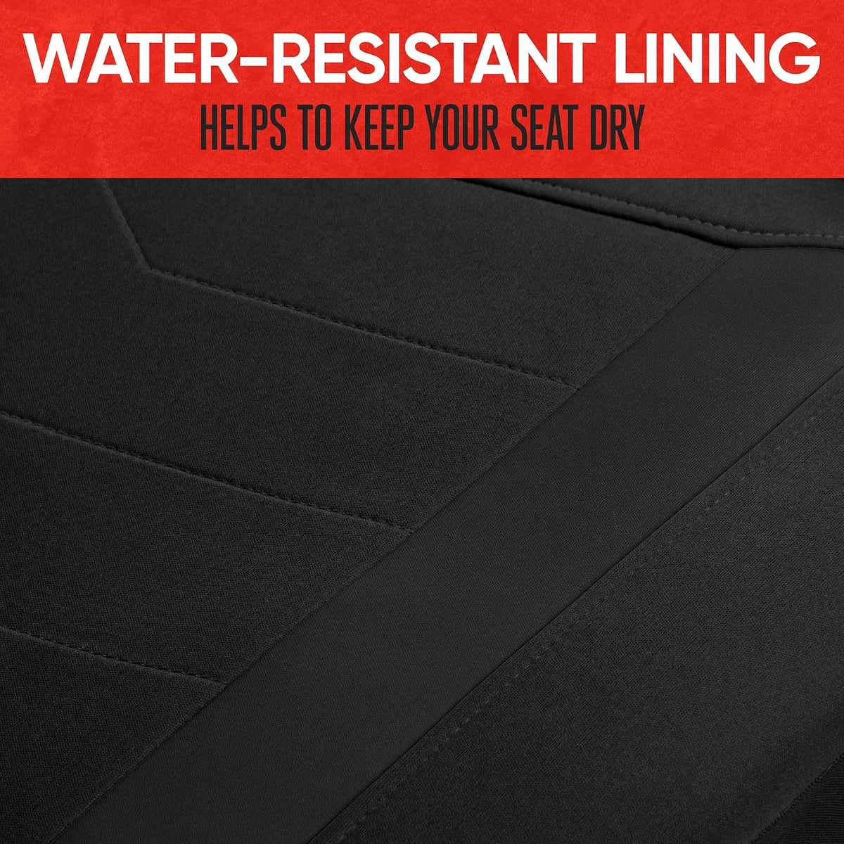 Motor Trend SpillGuard 2 Black Seat Covers for Cars & Seat Covers for Trucks - Neoprene Lining Waterproof Car Seat Covers Front Seats Only - SUV Seat Covers Protector - Forros para Asientos de Carro