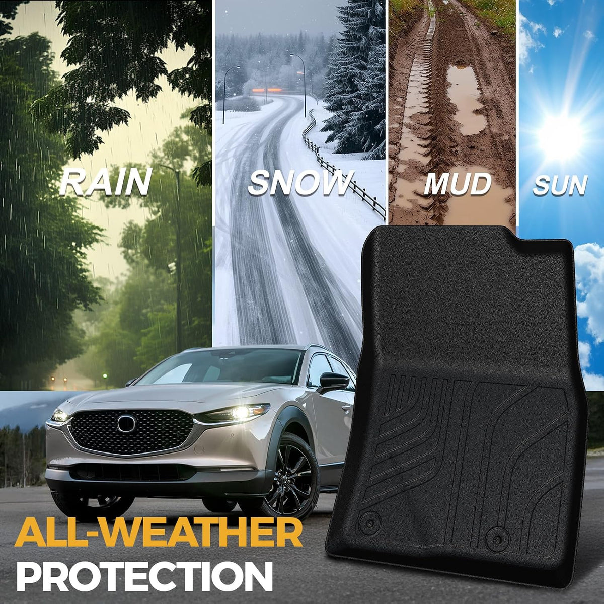 Floor Mats for 2020-2026 Mazda CX-30 Accessories