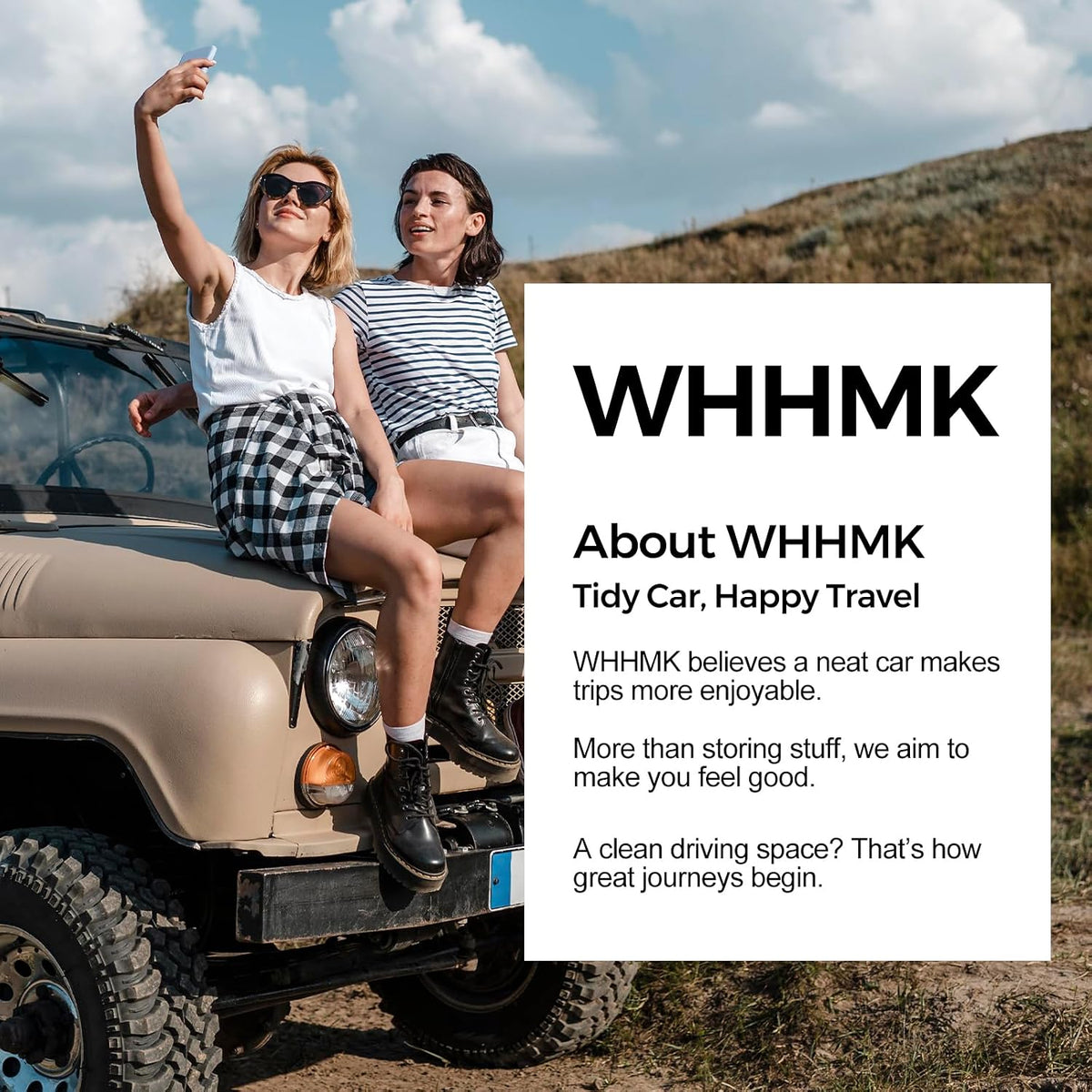 WHHMK Sturdy Leather Car Storage Support Up to 33 LB,Carbon Fiber Texture