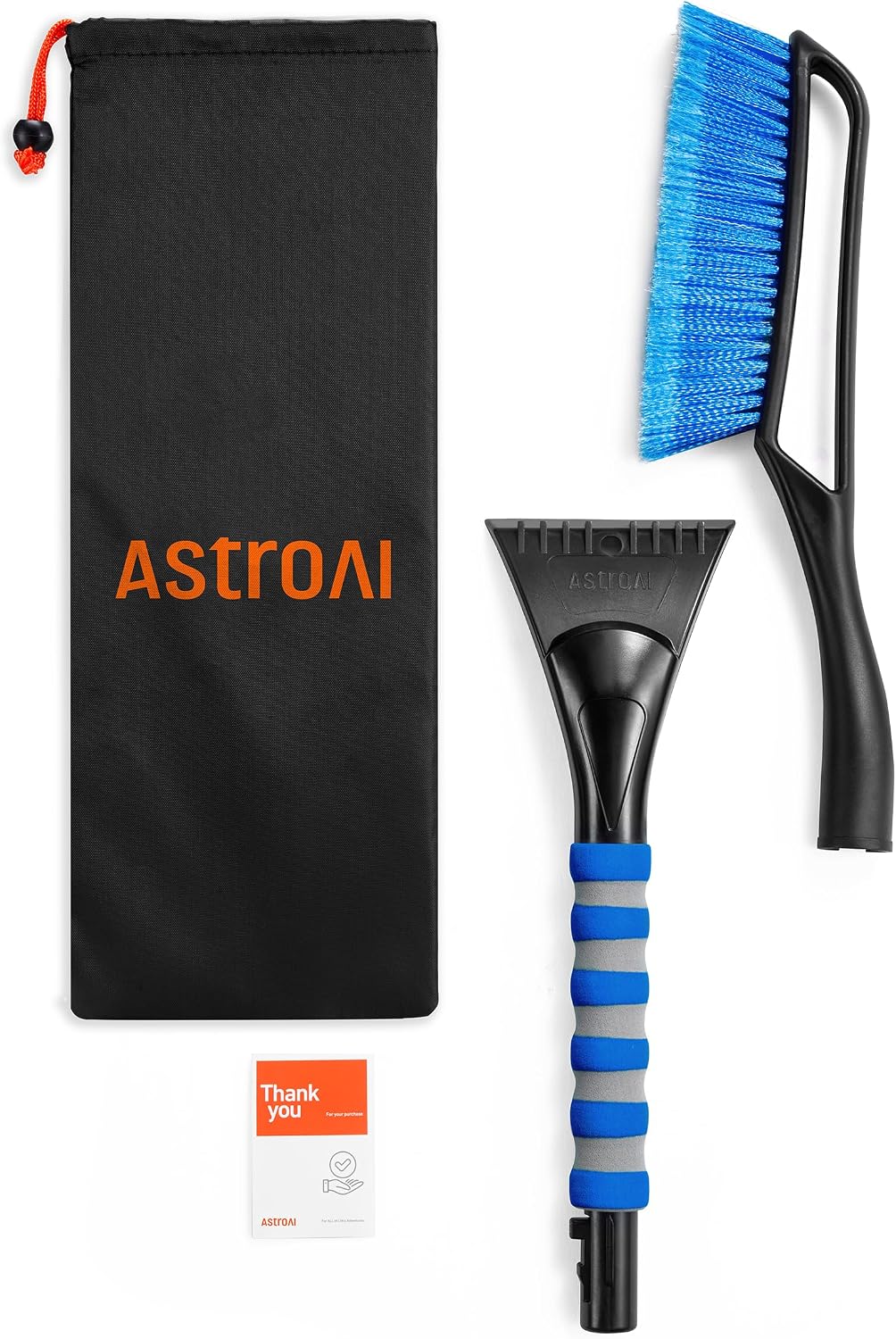 AstroAI 27" 2-in-1 Detachable Snow Brush & Ice Scrapers for Car Windshield