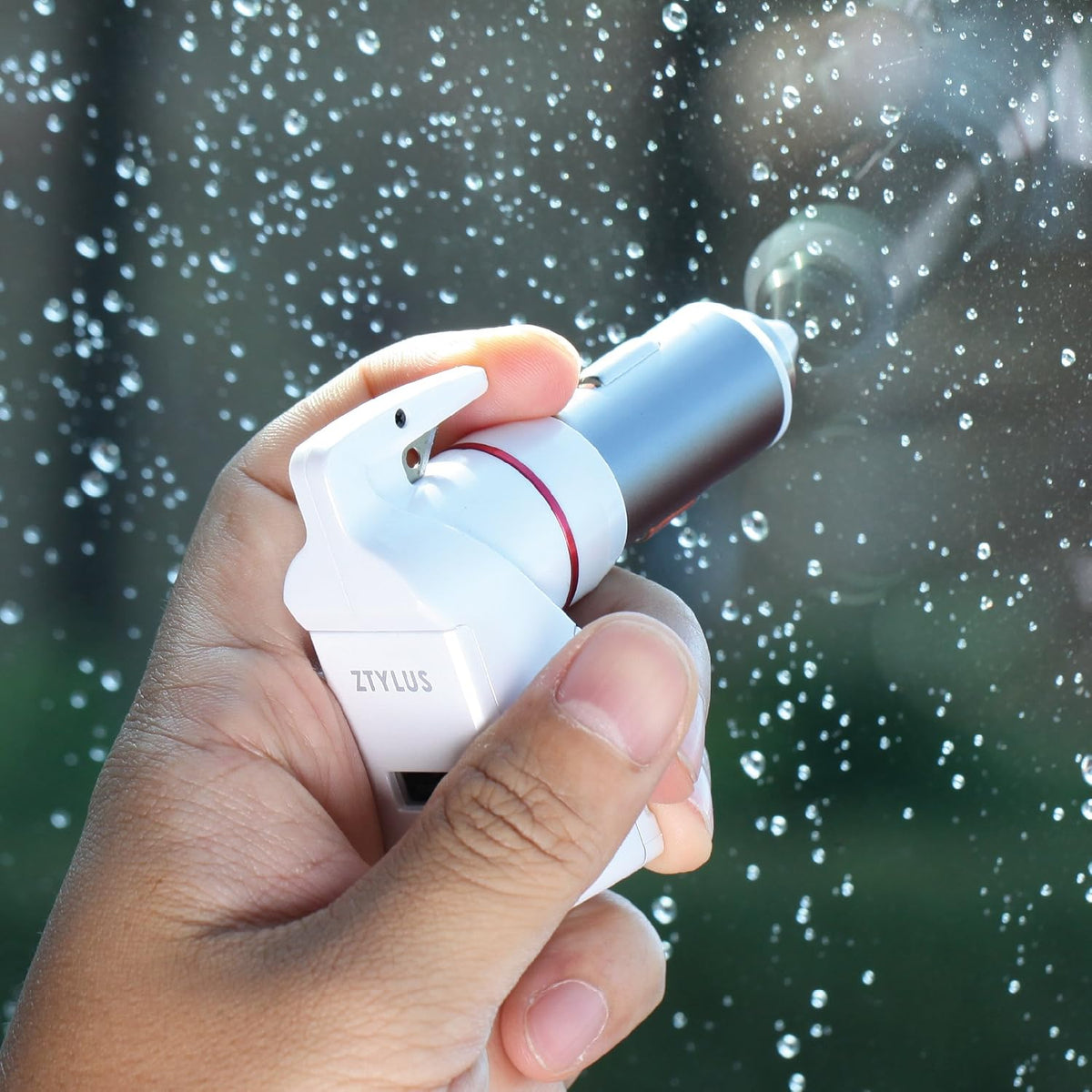 Ztylus Stinger Plus Car Vehicle Emergency Escape Tool, Life-Saving, Spring Loaded Window Breaker Punch, Seat Belt Cutter, Dual USB Ports Max 3.1A Output Cigarette Charger, White