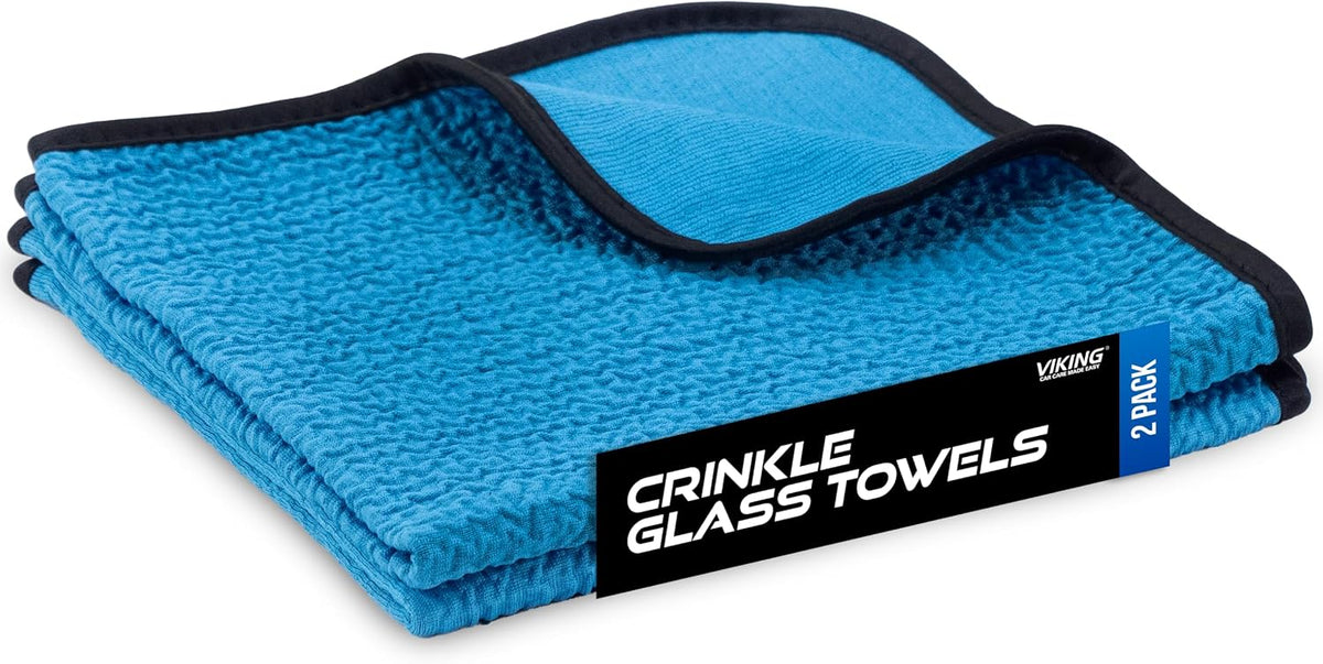 VIKING Glass Microfiber Cleaning Cloth for Car, 16 inch x 16 inch, 4 Pack