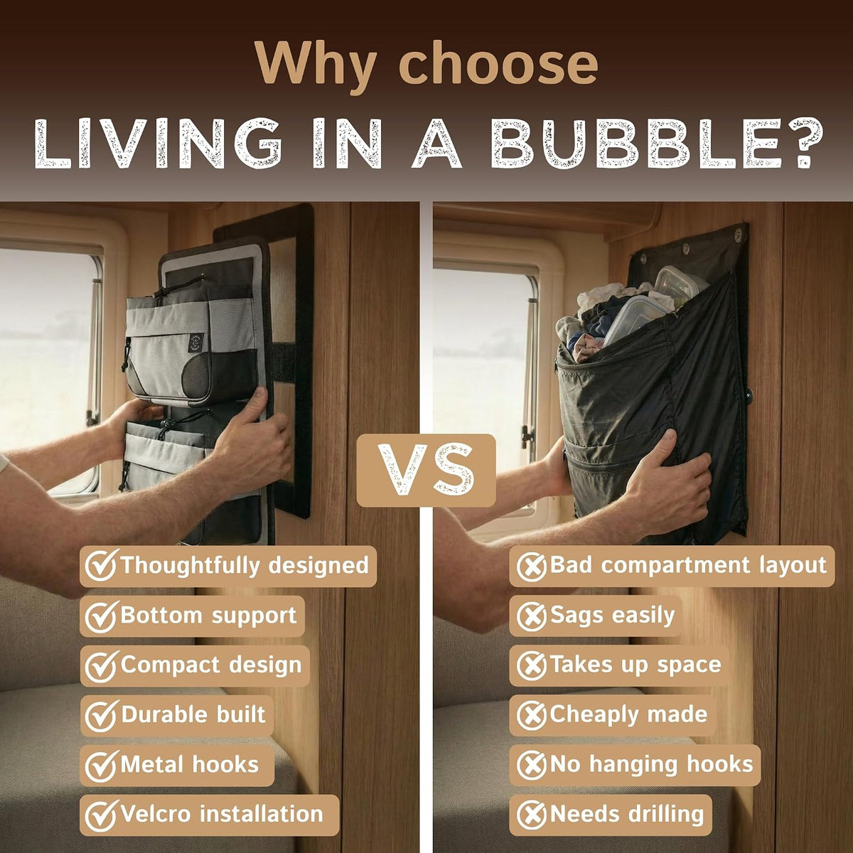 Living in a Bubble Wall Storage Organizer