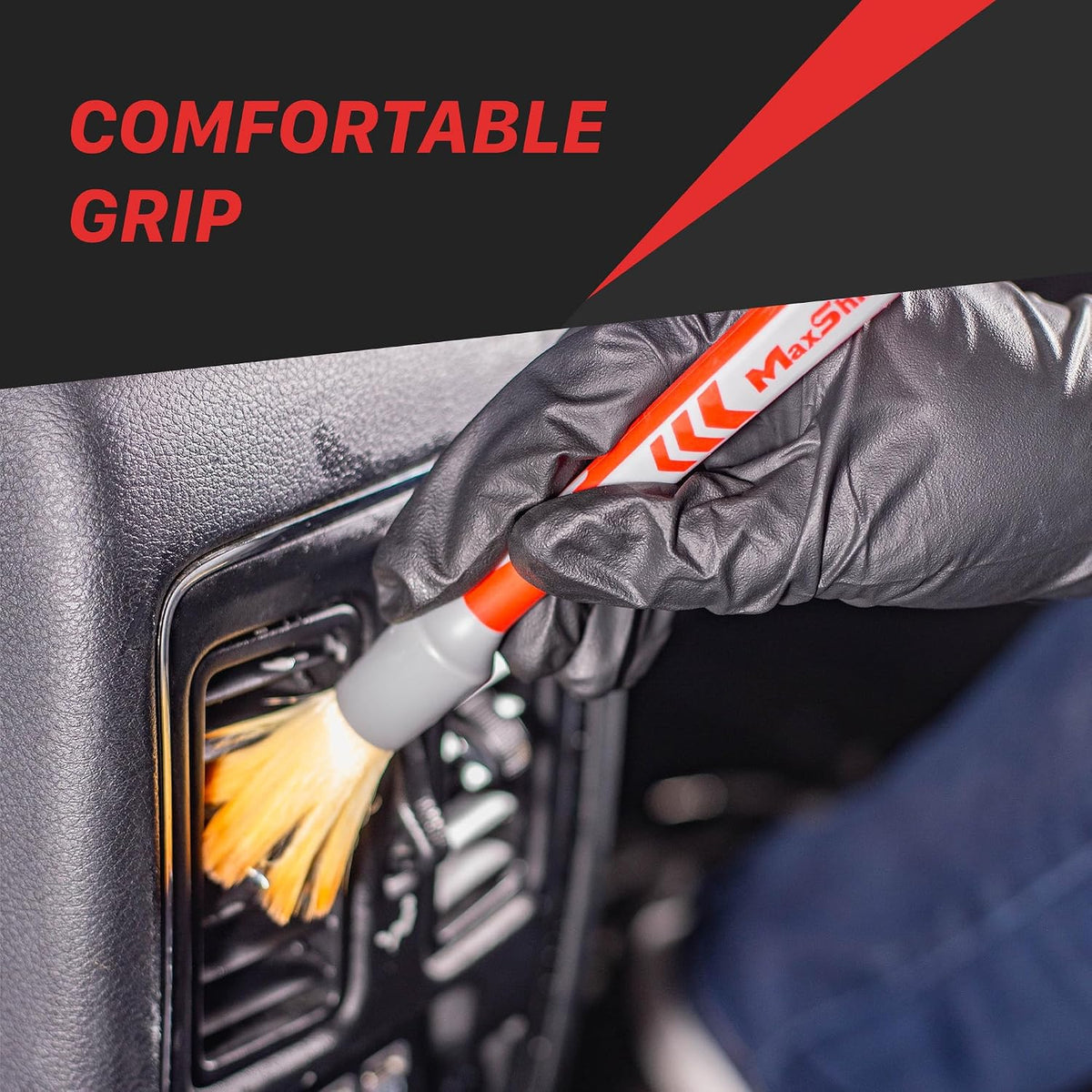 Maxshine Universal 3-Piece Ultra Soft Detailing Brush Set – Professional Brushes for Interior, Exterior, Leather, Engine Bay & Wheels – Premium Detailing Combo for Car Care