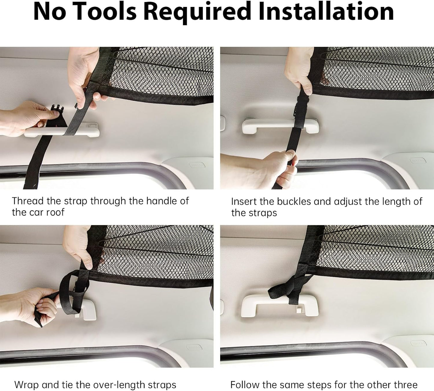 Car Ceiling Cargo Net, 31"x21" Adjustable Double-Layer Mesh SUV Roof Organizer, Van Life Accessories for Long Trip, Car Camping Essentials, Road Trip Must-Haves for Overhead Storage