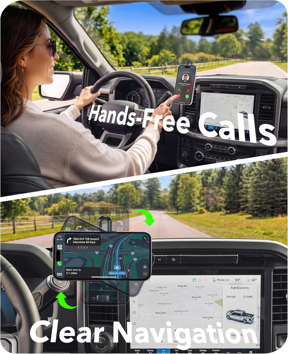 Wireless Car Charger for 2021-2026 Ford F150, 2025 Ford F-150 Accessories