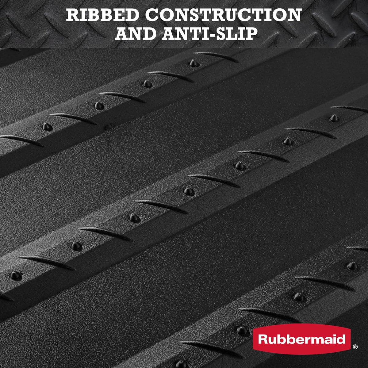 Rubbermaid Car Floor Mat, Car Mats Full Set Heavy Duty with Dual-Tone Black Aluminum Inserts – Universal Fit, Anti-Slip Backing, Trim-to-Fit for Most SUV, Sedan, Van