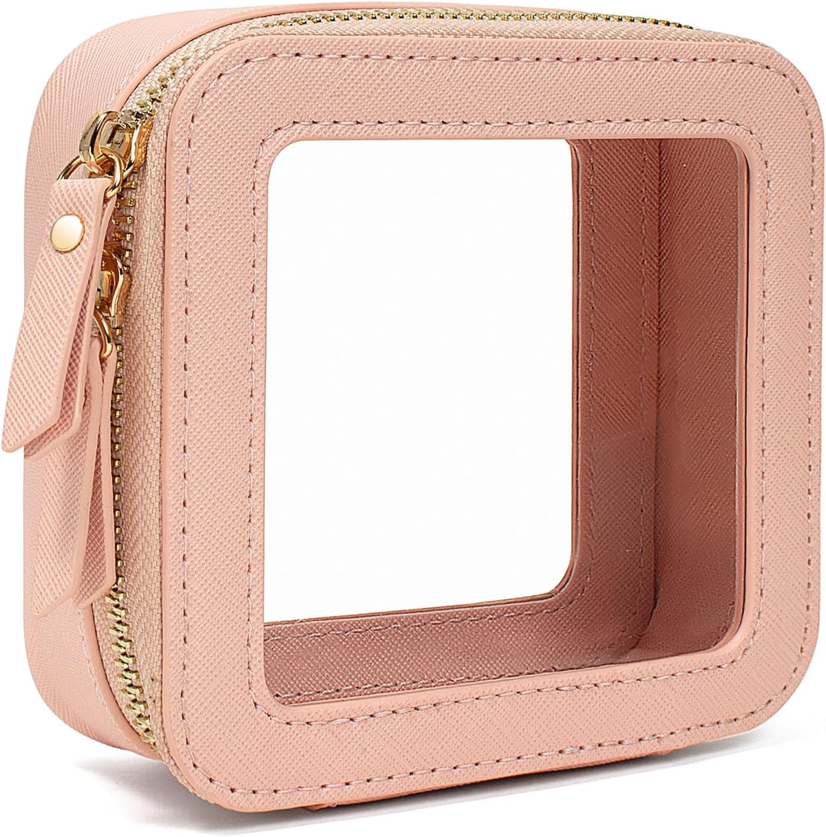 LETGO Small Makeup Bag Pouches for Purse Clear Makeup Bag for Purse Accessories Make Up Bag Small Car Organizer and Storage (Mini Purple)