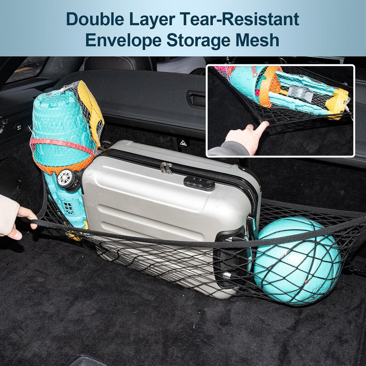 Cargo Net for SUV Trunk Net Organizer 35.4 x 11.8 inches