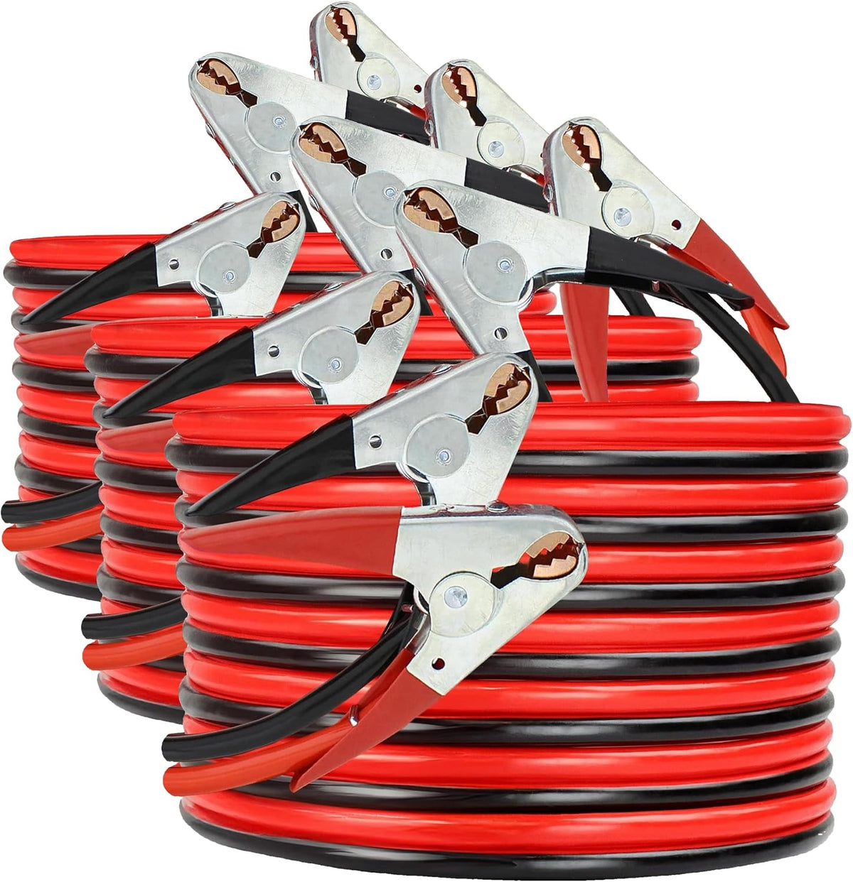 ABN Jumper Cables, 25ft Long, 2-Gauge, 600 AMP – Commercial Automotive Vehicle Booster Cables – Motorcycle Car ATV