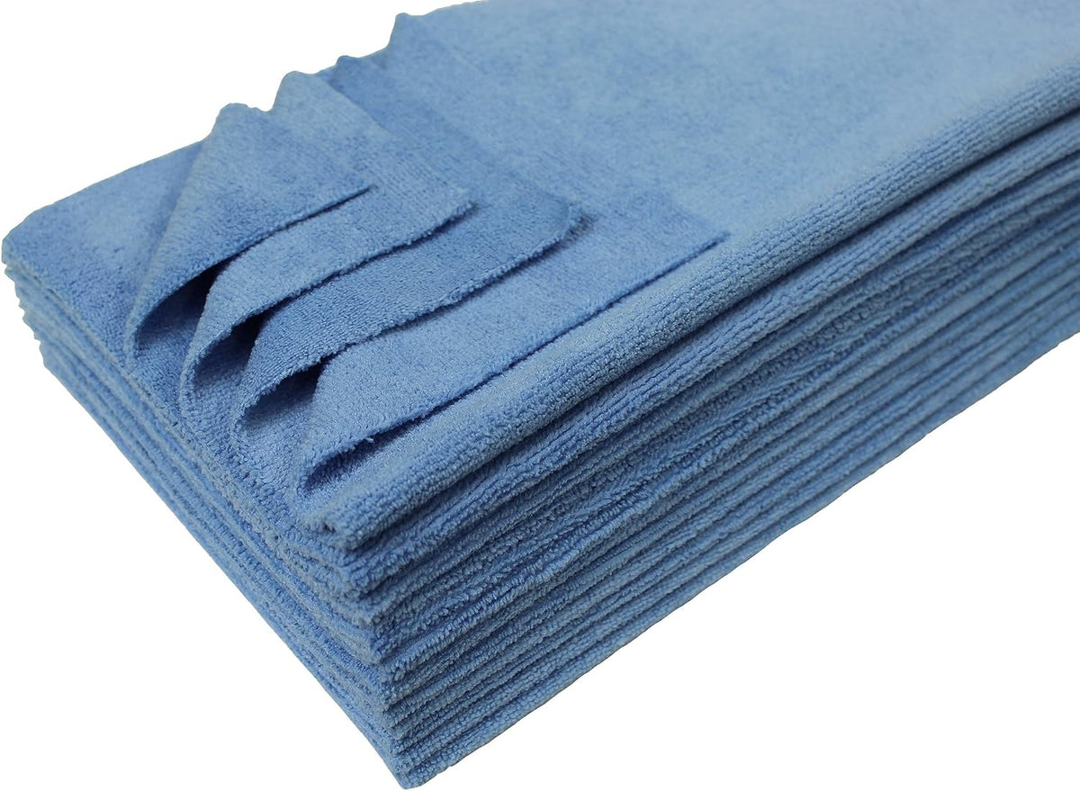 Detailer's Preference Premium Edgeless Microfiber Towels, 350 GSM, Ultra Soft, Lint-Free, Streak-Free, Scratch-Free, Highly Absorbent, for Auto, Home, and Detailing,16x16, 12-Pack, Yellow