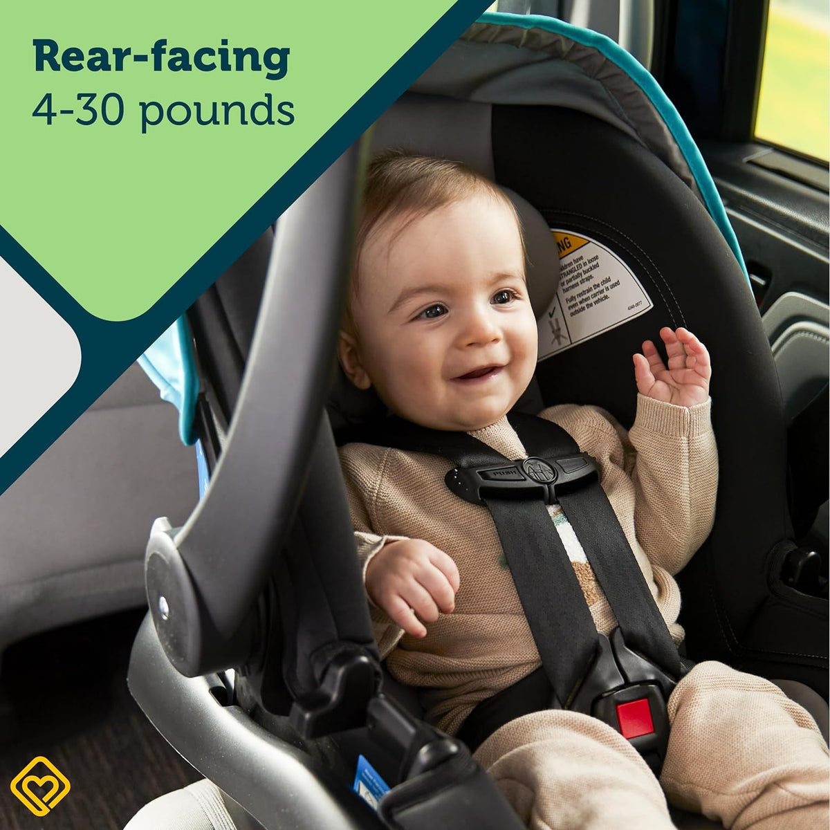 Safety 1st OnBoard FLX Infant Car Seat with Base, Lightweight Baby Car Seat for Travel, Lake Blue 2