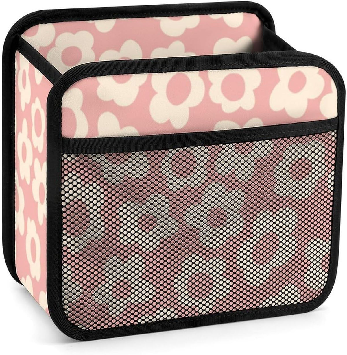 Car Backseat Organizer - Cute Aesthetic Car Storage Bin with Mesh Pocket & Reinforced Base - Universal Fit Hanging Seat Back Accessories for Women (Yellow)