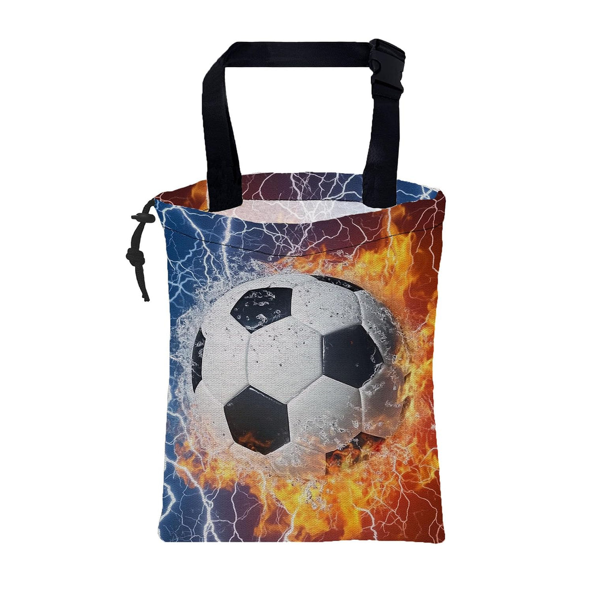 Car Trash Bag American Flag and Eagle Leak-Proof Car Garbage Bag with Drawstring Foldable Canvas Trash Bin with Adjustable Buckle for Car Accessories, Travelling, Camping