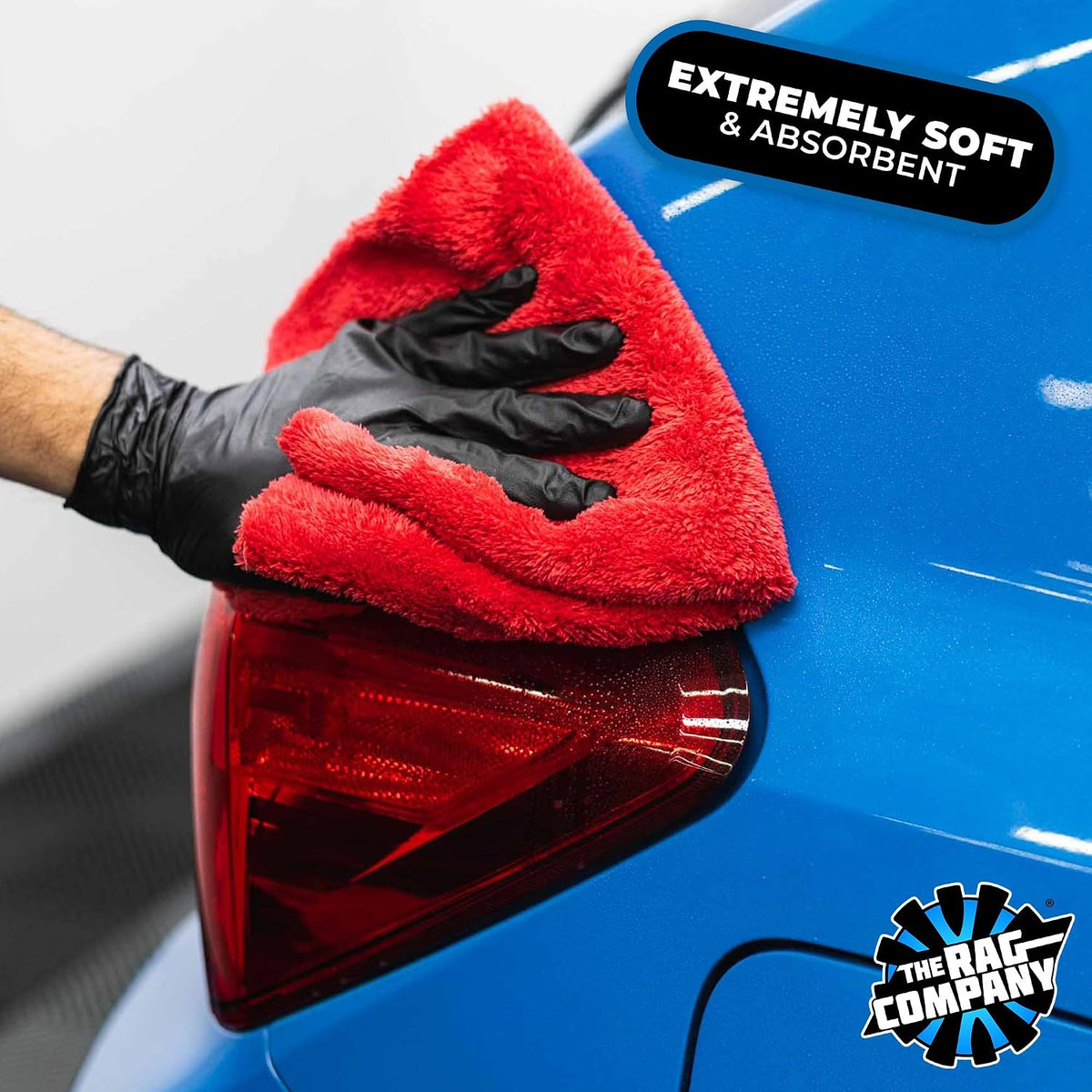 The Rag Company Eagle Edgeless 500 Detailing Towel, 16x16 in, 4-Pack
