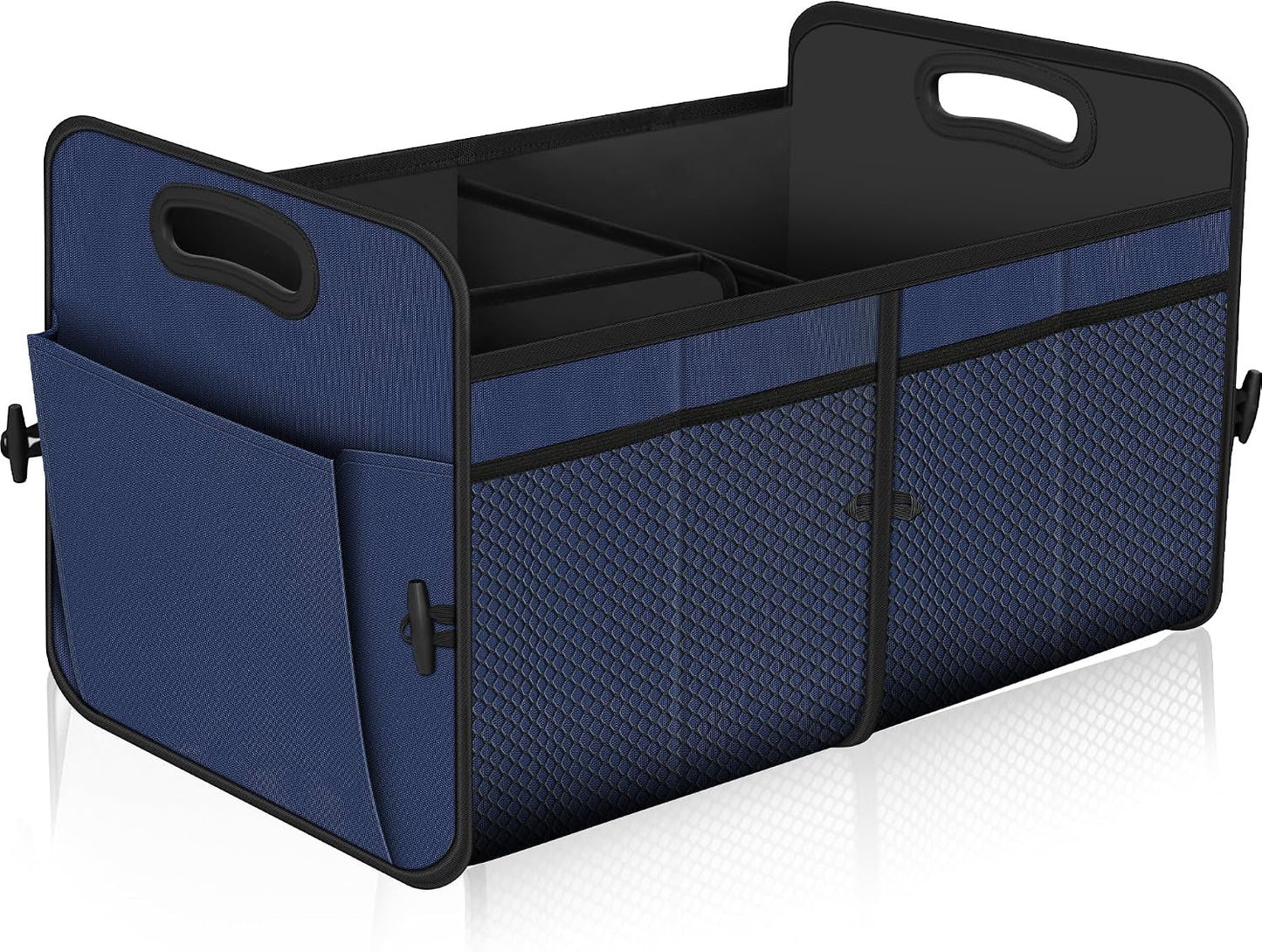 Femuar Large Capacity Trunk Organizer, Waterproof Car Accessory, Non-Slip, Foldable, Suitable for All Vehicles, Black