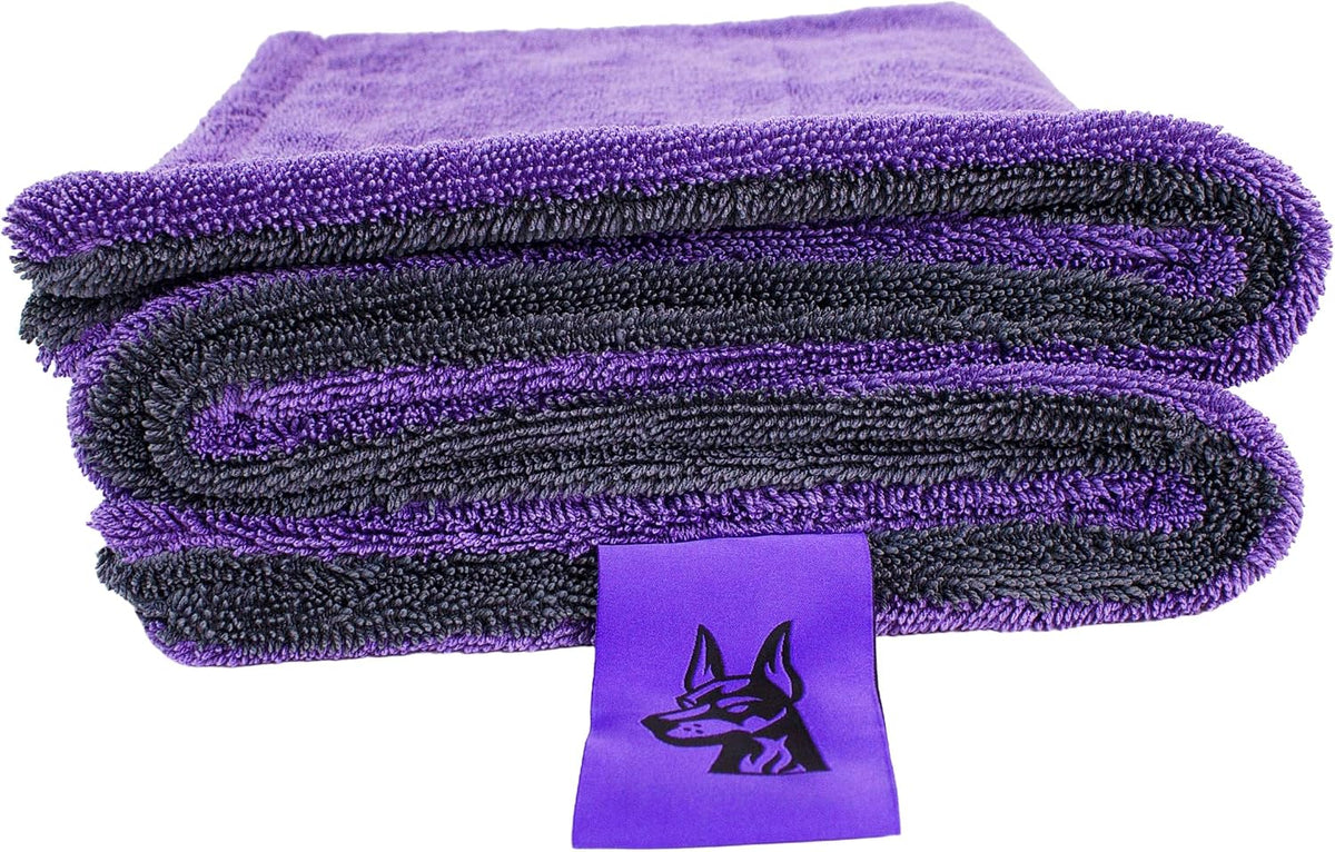 XL Car Drying Towel for Trucks – 1200 GSM Twisted Loop Microfiber, 24" x 45" Edgeless, Scratch-Free