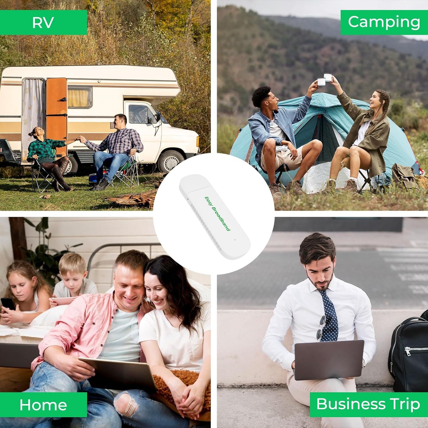 EIOTCLUB 4G LTE USB WiFi 6 Dongle - Portable Mobile Hotspot High-Speed, Portable WiFi with Pre-Installed SIM Card & Prepaid Plan Data Plans, Supports 10 Devices(use in US+CA+MX+LA)