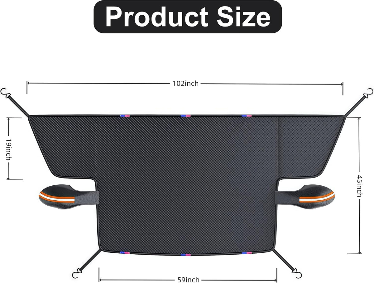 Car Windshield Cover, Magnetic Windshield Snow Cover (Orange)