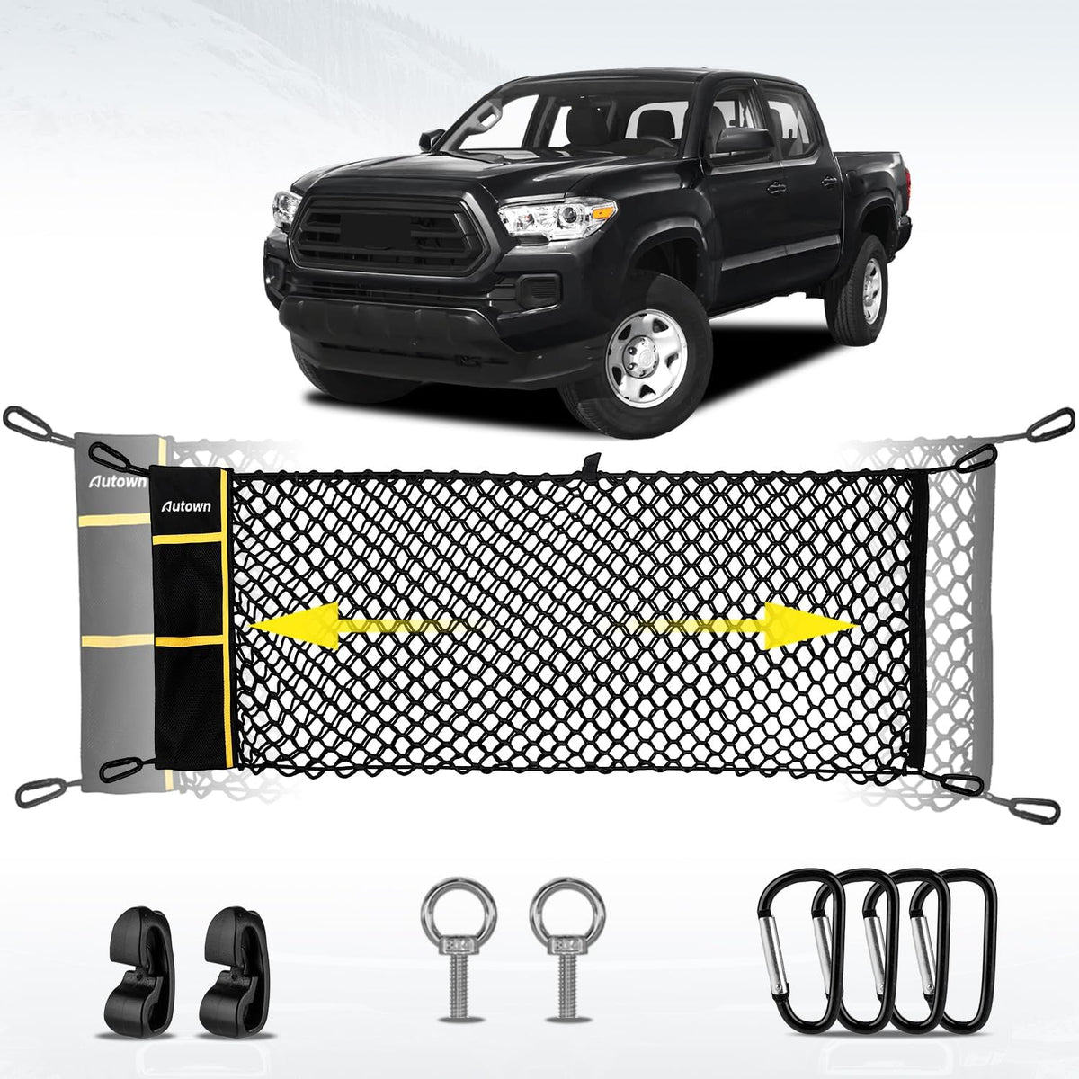 AUTOWN Truck Bed Cargo Net for Ford F150 F250 F350 F450 2015-2025
