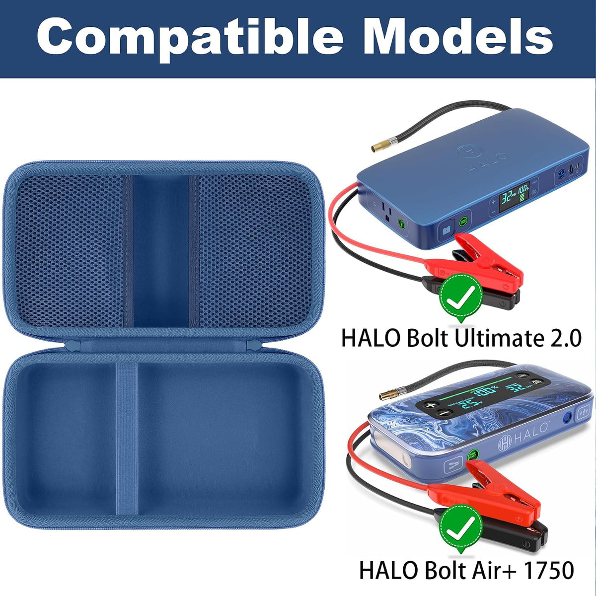 khanka Case for HALO Bolt Ultimate 3.0/2.0/Air+1750 Jump Starter,Blue