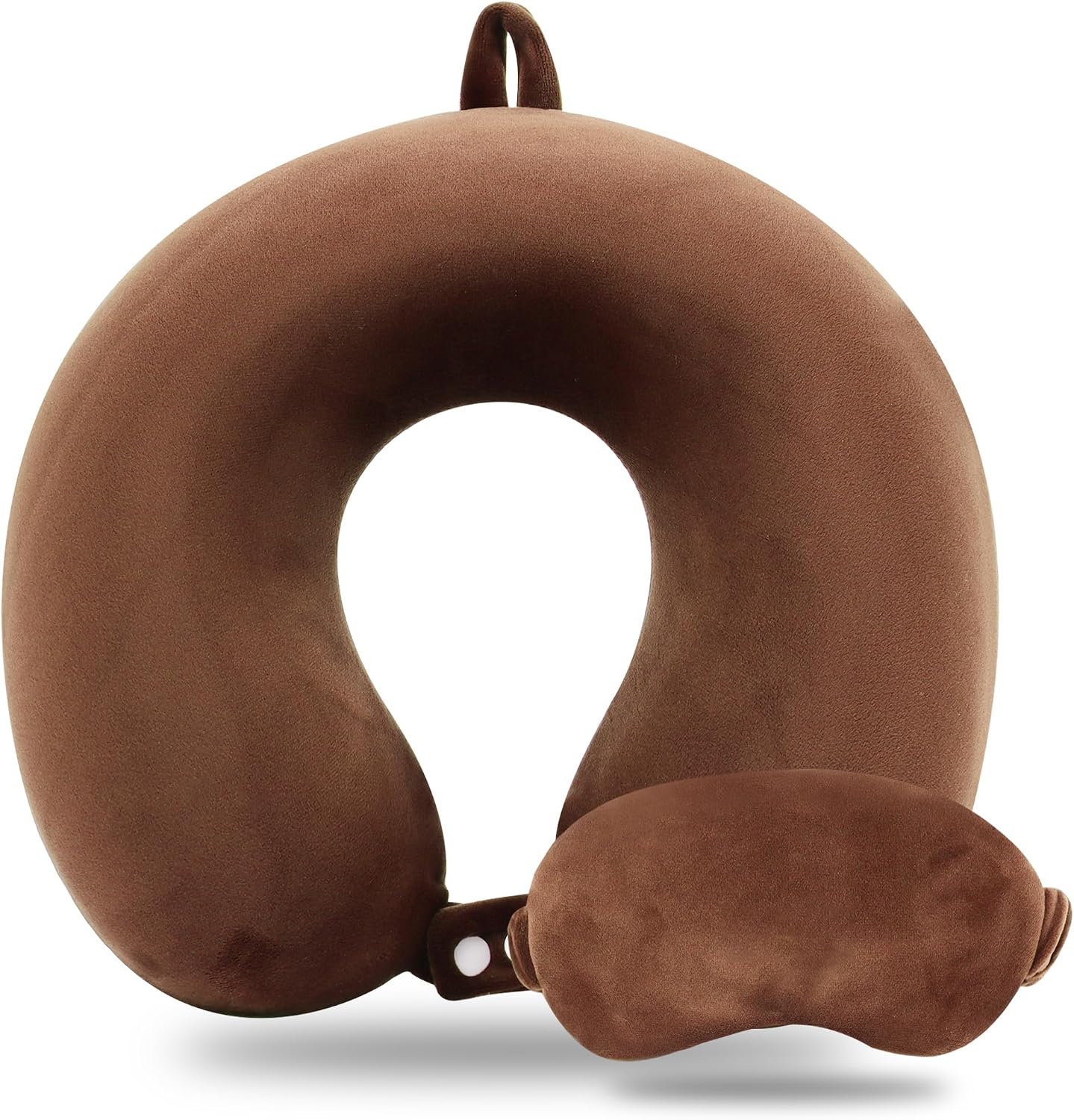 Cute Travel Pillow with Sleep Eye Mask Cartoon Headrest & Neck Pillow for Kids Boys & Girls, Teens, Travel Accessories for Airplane, Car, Recline, Home Use Memory Foam Flight - Cute Yellow Corgi