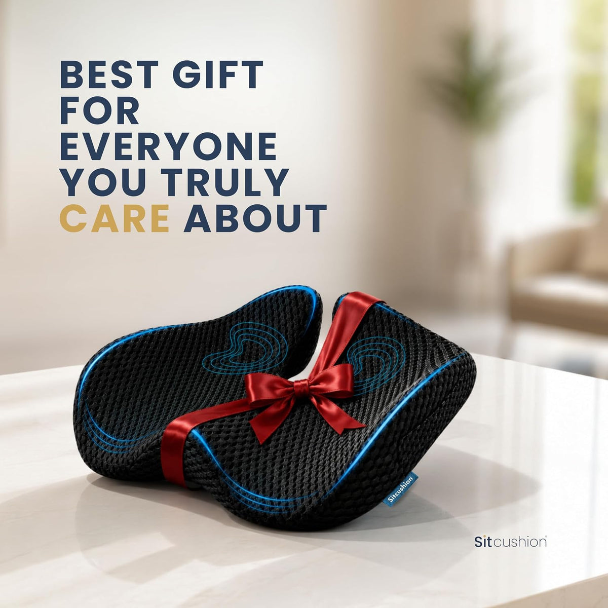 Car Seat Cushion for Driving, Coccyx Cushion for Car (Breathable 4D Cover)
