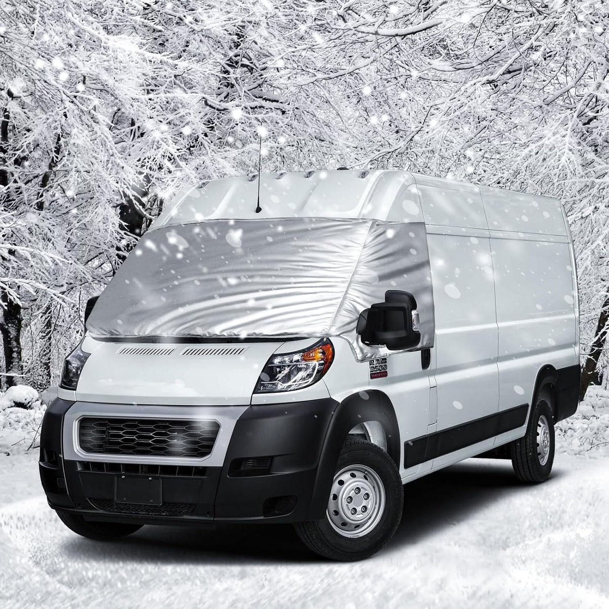 Silver RV Windshield Cover for Ram ProMaster 2014-2026