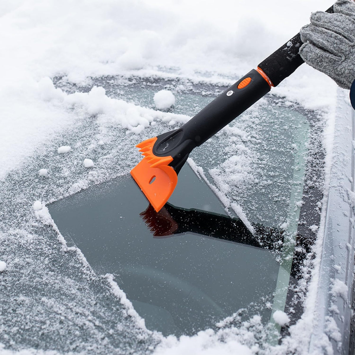 Snow MOOver 39" Extendable Snow Brush with Squeegee & Ice Scraper | Foam Grip | Auto Snow Brush | Auto Ice Scraper | Car Truck SUV