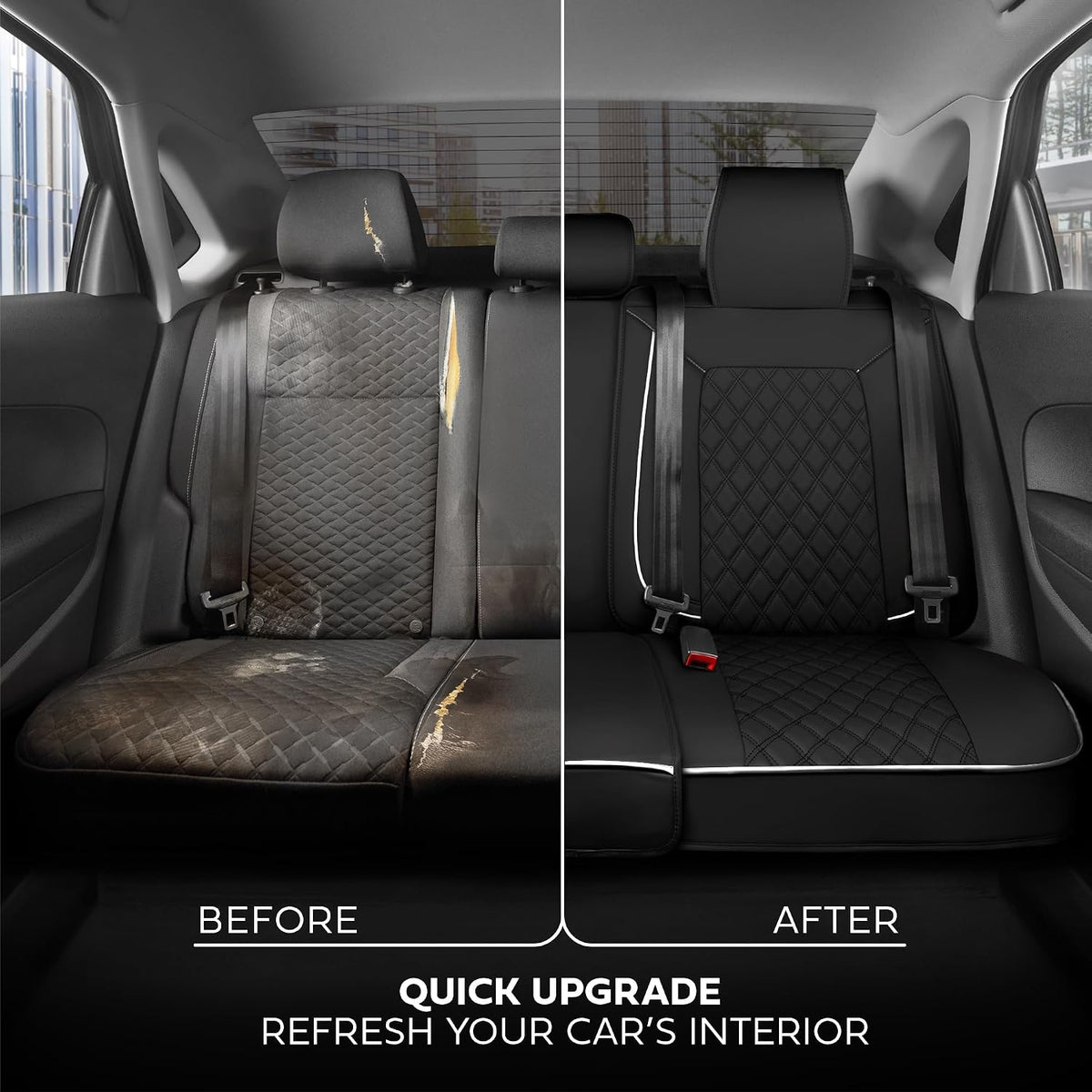 MotorBox TrimLine Pearl Leather Seat Covers for Cars & SUVs