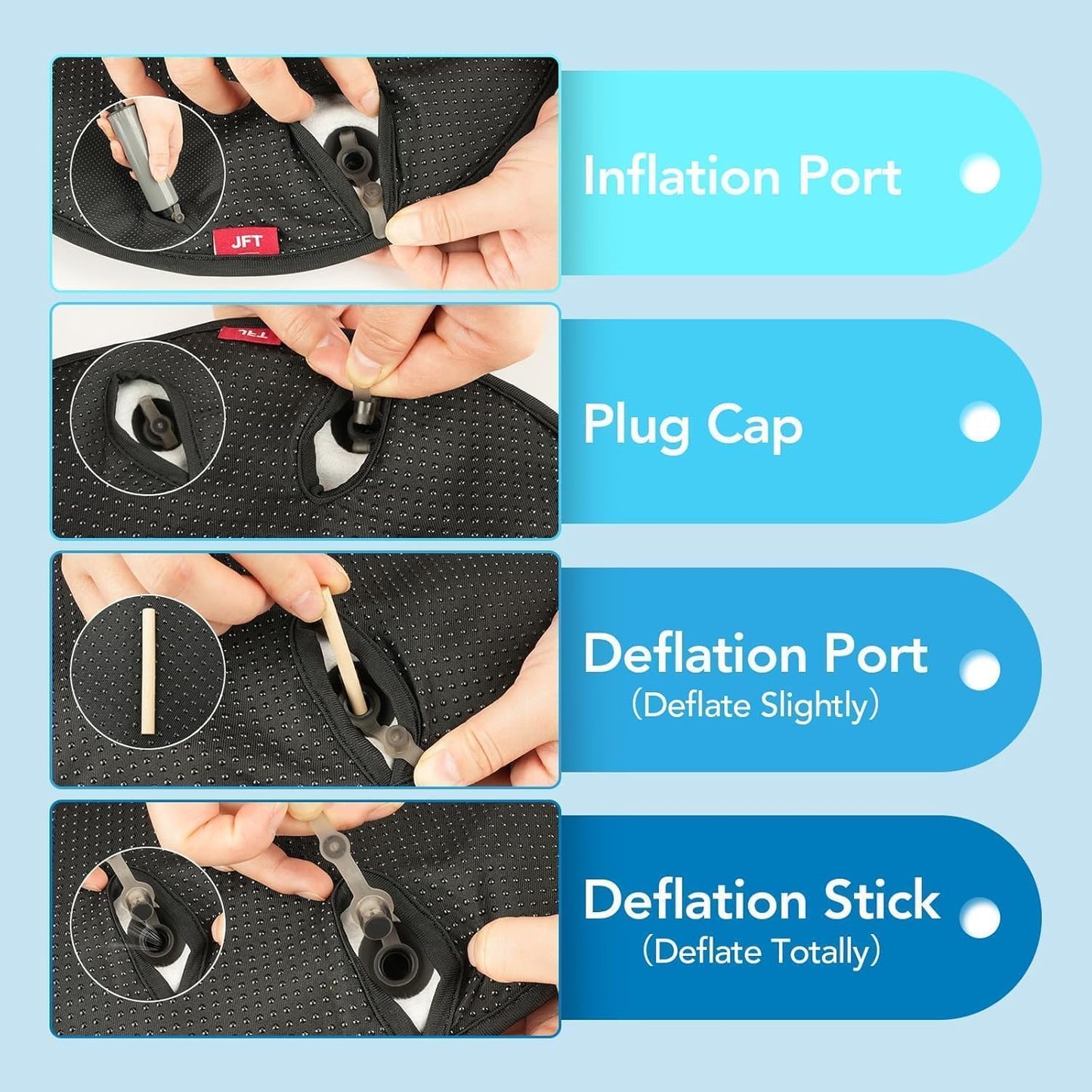 3D Air Inflatable Travel Seat Cushion for Pressure Relief Support | Comfort Cushion for Long Sitting,Car,Airplane Travel,Office Chairs & Home Living,Designed for Tailbone & Hemorrhoid Comfort