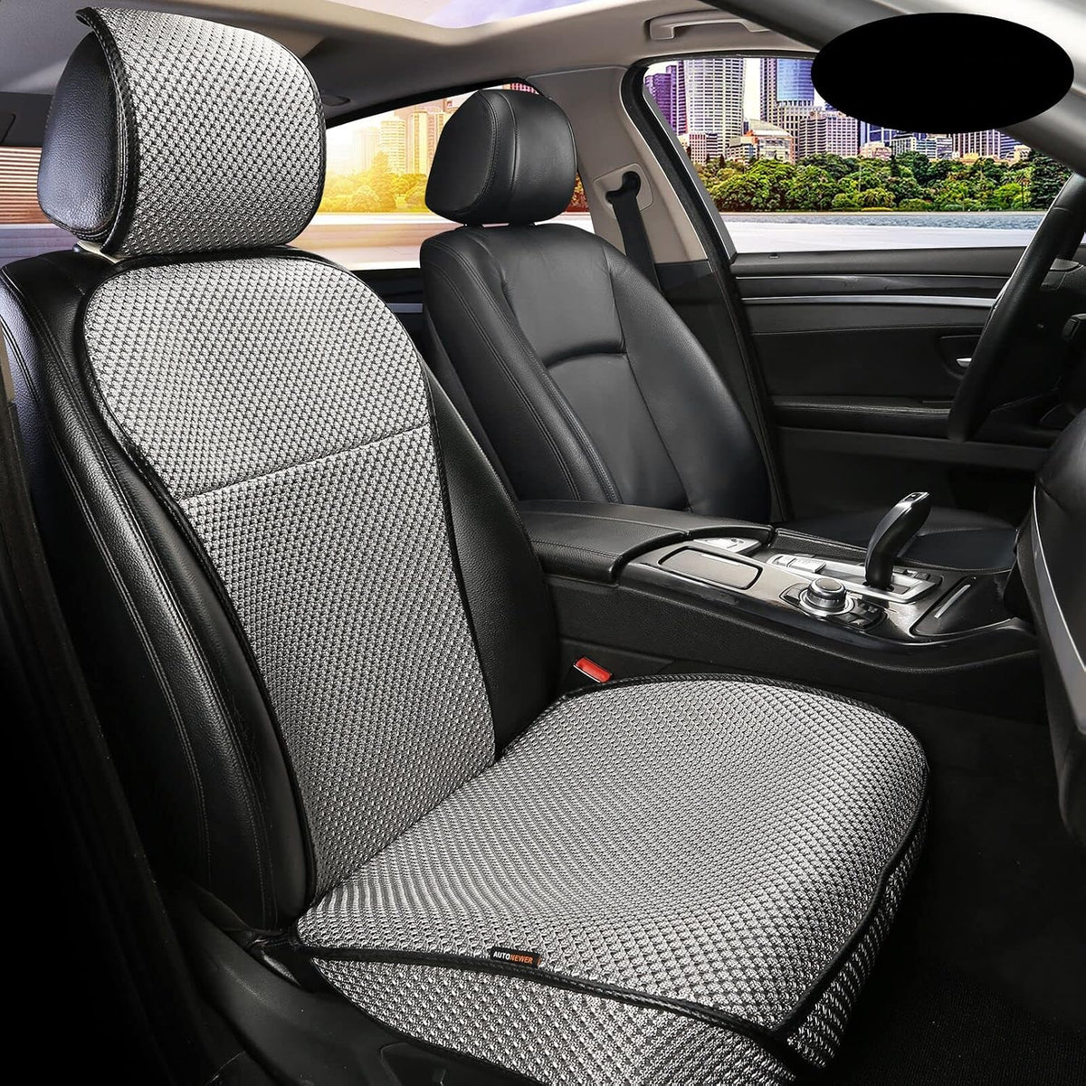 Auto Newer Luxury Breathable Rear Bench Car Seat Cover Fit Four Seasons, Back Seat Protector,Universal Rear of Car Seat Cushions,Universal Fit for 95% Cars,SUV,Pickup,Van(Rear Seat,Beige