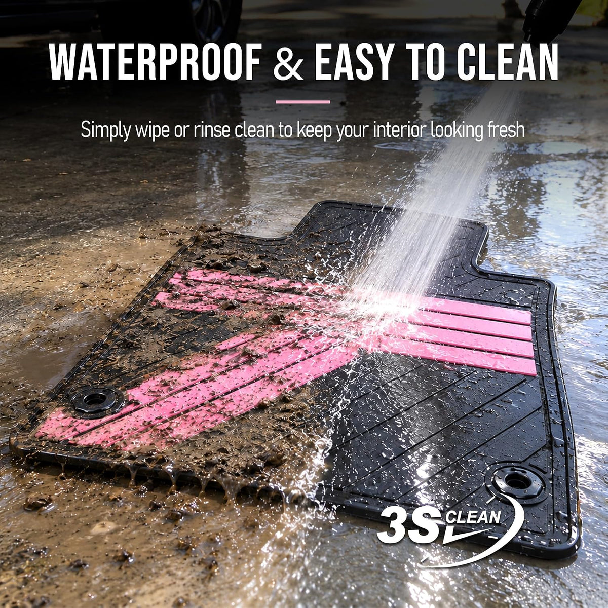 Multi-Color Floor Mats for Mazda 3 2019-2026 Sedan, Blossom Pink
