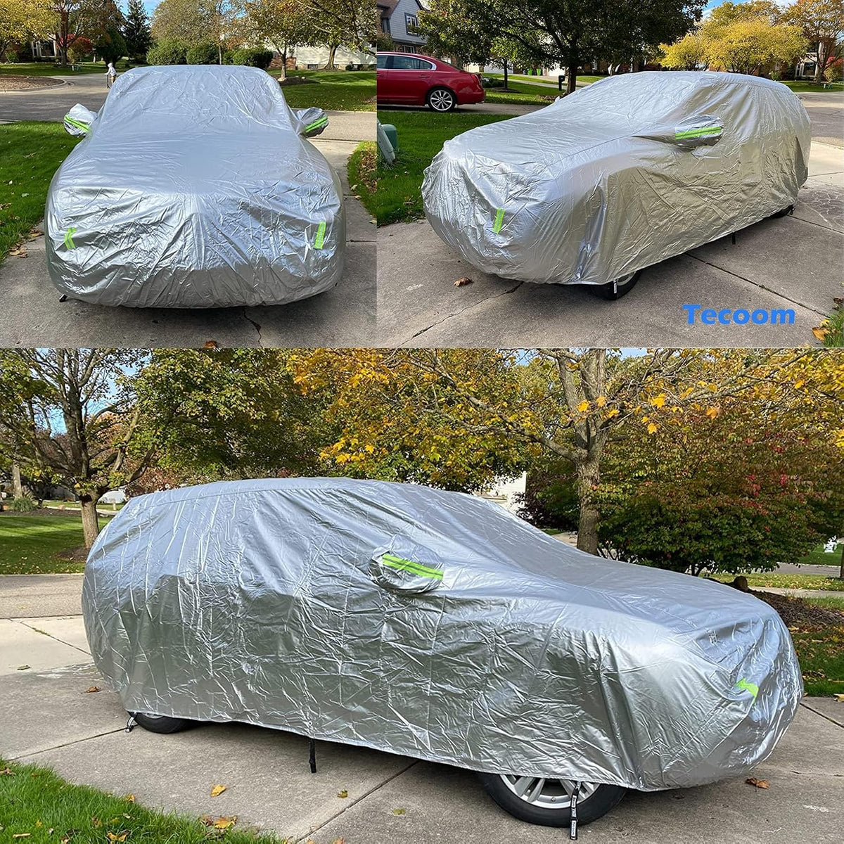 Tecoom Car Cover Waterproof All Weather Full Exterior Cover for Automobiles