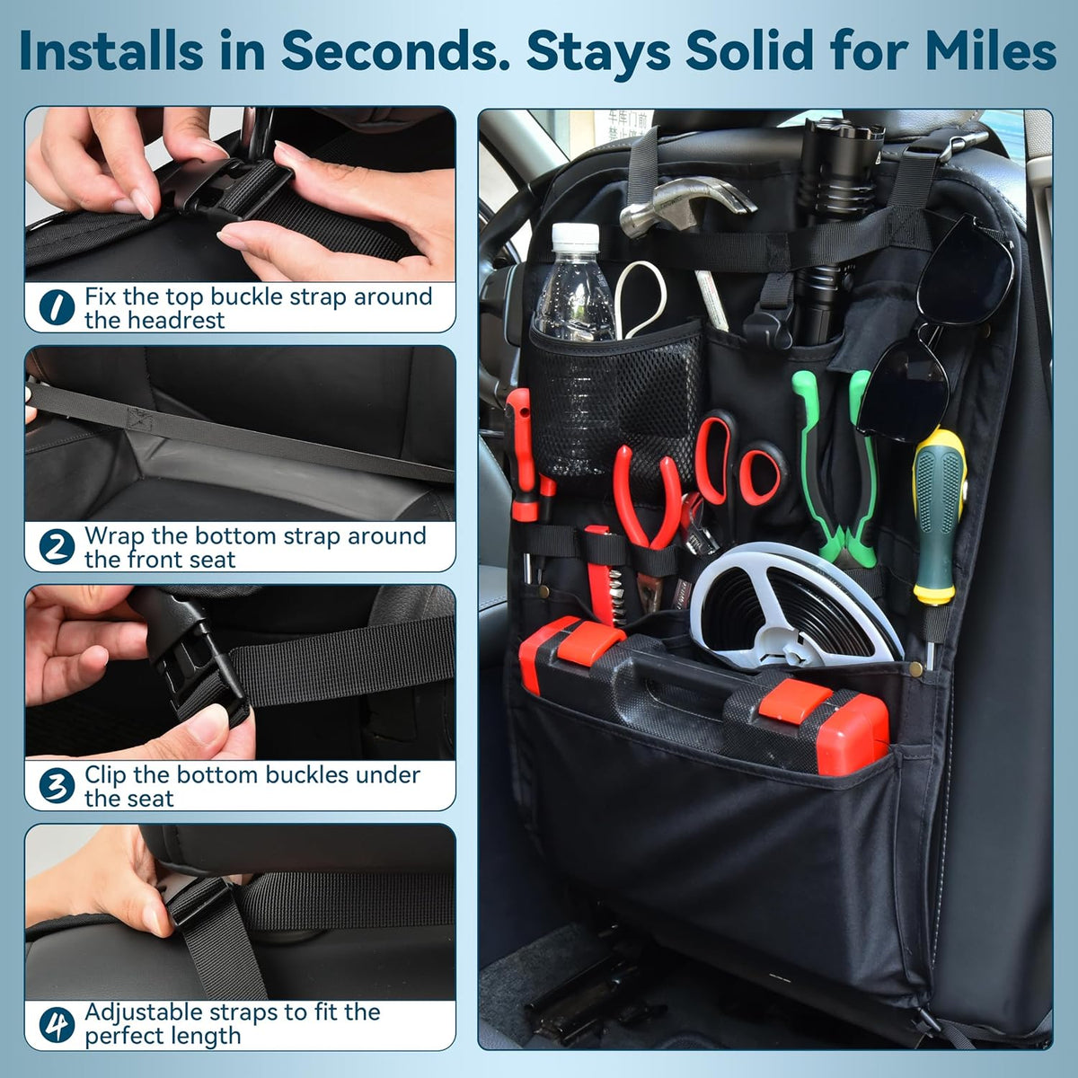 Backseat Car Organizer, Durable Oxford Fabric for Trucks