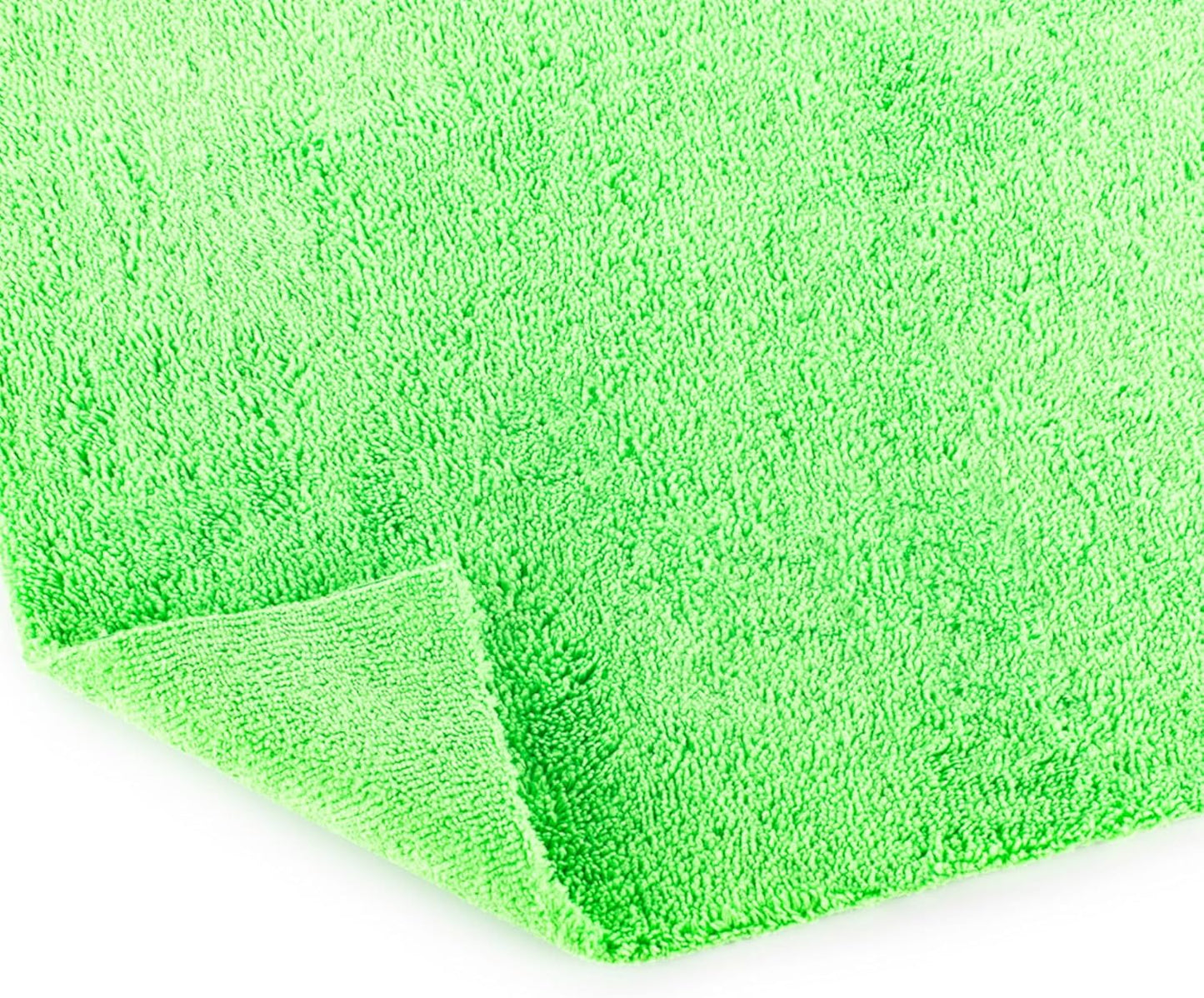 The Rag Company - Creature Edgeless Auto Detailing Towels (10-Pack) Professional 70/30 Blend, Dual-Pile Plush Microfiber, Buffing & Polishing, 420gsm, 16in x 16in, Lime Green