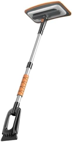 Car Snow Brush Extendable 360° Rotation with ABS Shovel Sponge Handle Ergonomic Lightweight for Vehicles Trucks SUVs