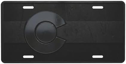 Colorado Black Flag Aluminum License Plate Decor 6x12 | Colorado Flag Decor, 6x12 In UV Printed Aluminum, Garage Wall Metal Sign, 4 Pre-drilled Holes, Non-DMV Art.