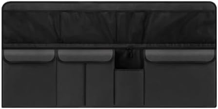 Car Trunk Organizer, Space Saving Hanging Automotive Back Seat Organizer Storage Bag with 10 Pocekts, Foldable Vehicle Interior Cargo Organizer Accessories for Car, SUV, Truck, MPV (Black)