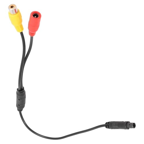 YuYue Electronic 4-Pin Male Backup Reverse Camera Car Universal to CVBS RCA Female Connector Signal Power Adapter Wire Harness Audio Cables