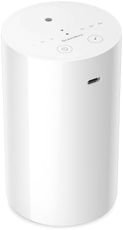 Waterless Essential Oil Diffuser for Home, Cordless Rechargeable Aromatherapy Scent Air Diffuser with 1/3/6H Countdown Timers or Timer-Off, L/M/H Mist Levels for Car Room Hotel Office, White